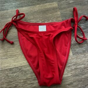 Xhilaration Red Bikini Bottom with Side Ties
